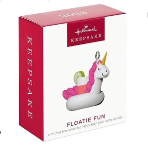 NEW IN BOX 2023 Hallmark Keepsake Mini Ornament, “Floatie Fun” Unicorn Summer